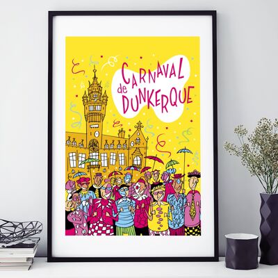 AFFICHE 40 CM PAR 60 CM CARNAVAL DE DUNKERQUE