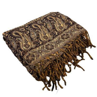 Meditation blanket - 123- Light & Dark brown