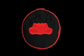 Symbolique - Fleur de lotus rouge sur noir