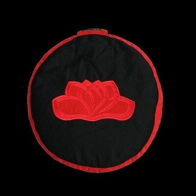 Symbolisch - Lotusblume rot auf schwarz