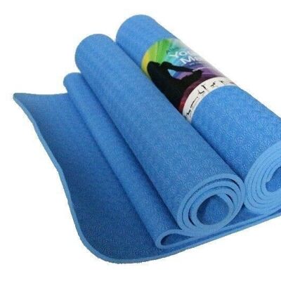 Yogastyles Tapis de Yoga TPE Confort Bleu