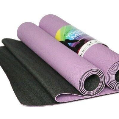 Yogastyles Yoga mat TPE Powergrip black-purple