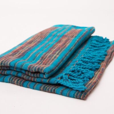 Meditation Blankets - 12- Turquoise/Blue-Yellow