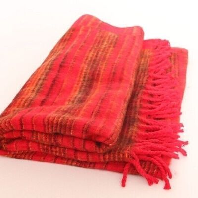 Meditation Blankets - 17 - red with brown