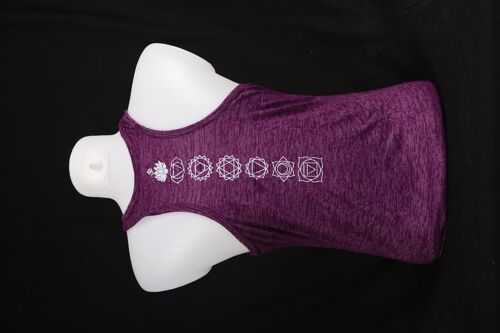 YogaStyles singlet lotus/flower of life paars one size