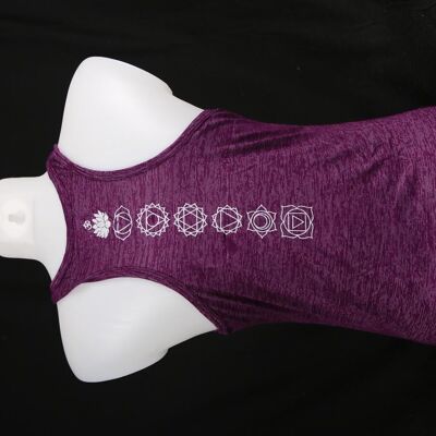 YogaStyles camiseta loto / flor de la vida púrpura talla única