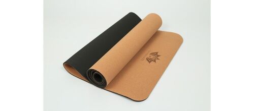 YogaStyles-Cork-Kurk-TPE Zwart yogamat