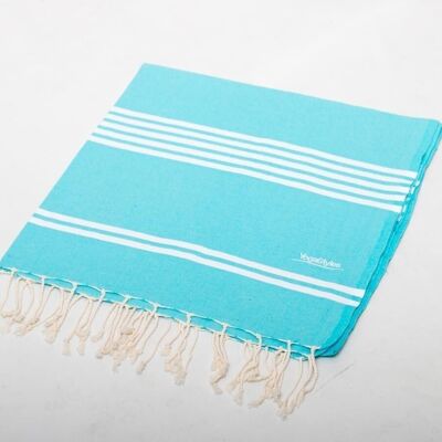 Asciugamano hammam - Blu Azur-XL