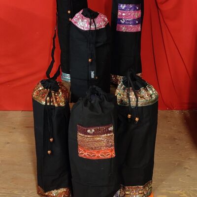 Offer Yoga bag - Assorted of 6 -Yogamat bags (black with glitter)-XL