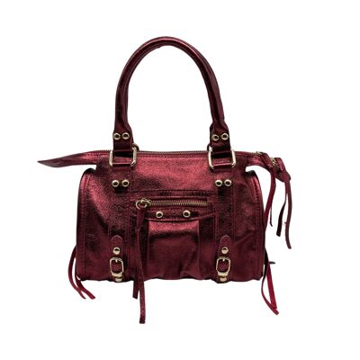 SAC A MAIN CUIR IRISE FIORELLA  BORDEAUX