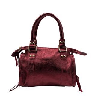 SAC A MAIN CUIR IRISE FIORELLA  BORDEAUX 2