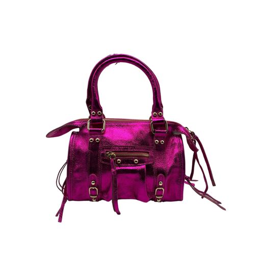 SAC A MAIN CUIR IRISE FIORELLA  FUSHIA