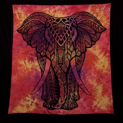 Grandfoulard - Elefante rojo-amarillo - 74