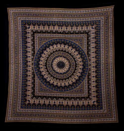 Grandfoulard - Mandala - Blauw-Beige - 71