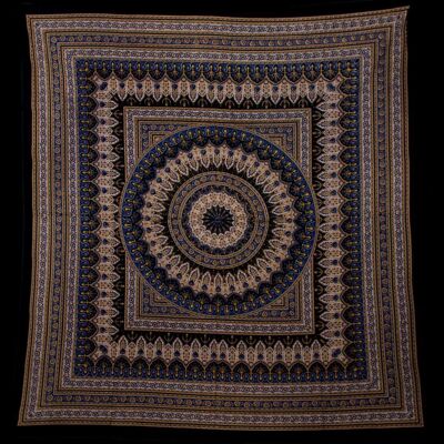 Grandfoulard - Mandala - Bleu-Beige - 71