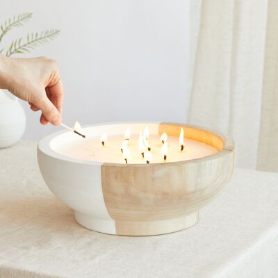 Scandi: Large Bowl Driftwood Candle - Sandalwood & Musk