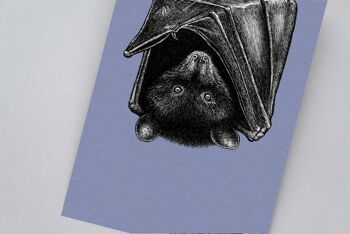 Impression d’art animal détaillée - Chauve-souris fruitière de Livingstone // A4 Pen & Ink Drawing // Wildlife Wall Art 2