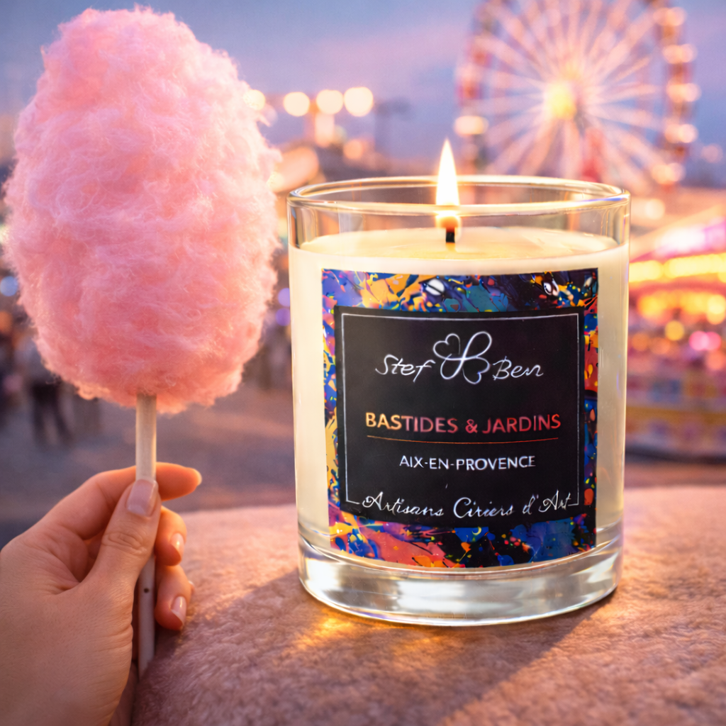 BARBE A PAPA scented candle, hand-poured by art wax makers