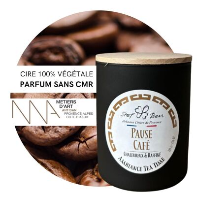 PAUSE CAFÉ scented candle, hand-poured by art wax makers