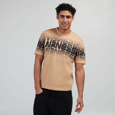 MEN'S AIRNESS OVERSIZE AMERIGO BEIGE T-SHIRT