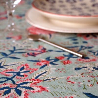 Rectangular cotton tablecloth printed "Romane"