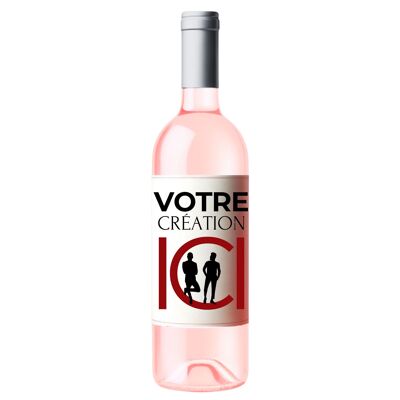 Bouteille personnalisée - Vin rosé – IGP Côtes de Thau 2023