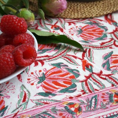 Rectangular cotton tablecloth printed "Sunday"