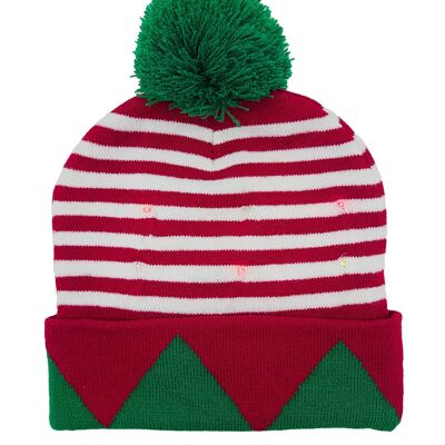 Gorro navideño con luces parpadeantes "Elfo"