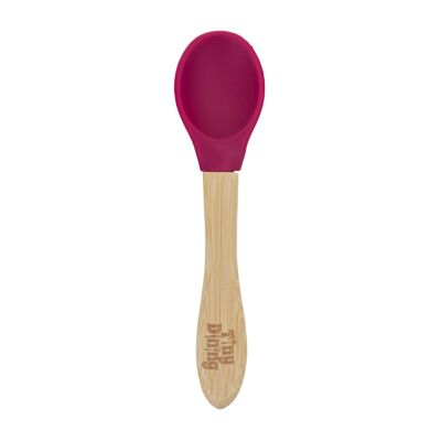 Cucchiaio con punta morbida in bambù per bambini Tiny Dining - rosso