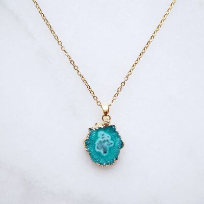 Turquoise Druzy Agate Necklace