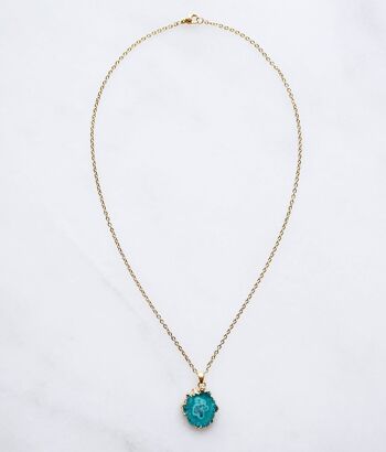 Collier Agate Druzy Turquoise 2