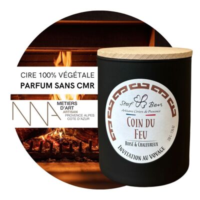 COIN DU FEU scented candle, hand-poured by art wax makers