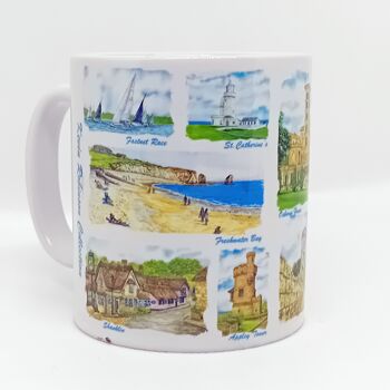 Tasse à café de l'île de Wight, vue sur l'île de Wight. 2