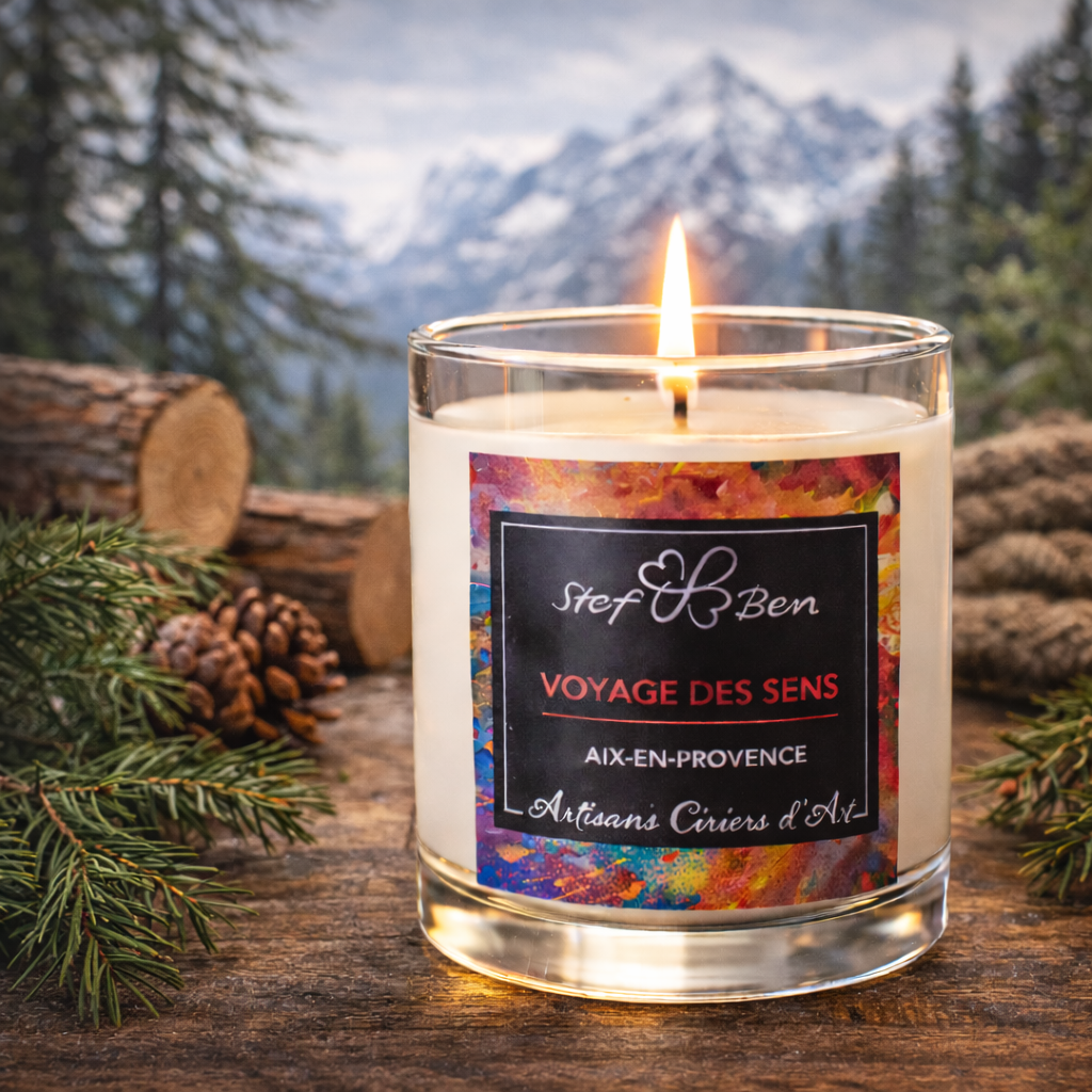 LEBANON CEDAR scented candle, hand-poured by artistic wax makers