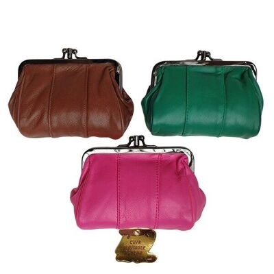 LEATHER CLASP COIN PURSE SET OF 12