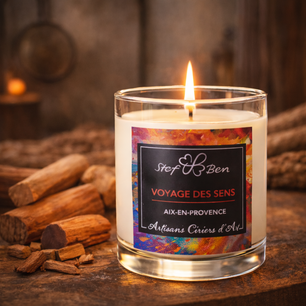 SANDALWOOD scented candle, hand-poured by ciriers d'art