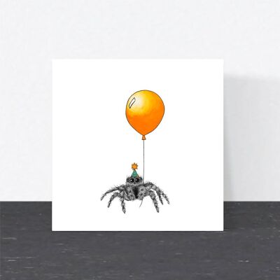 Animal Birthday Card - Cute Spider // Eco-friendly Cards // Wildlife Art Cards