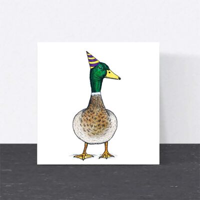 Carte d’anniversaire animale - Canard // Cartes écologiques // Cartes d’art de la faune
