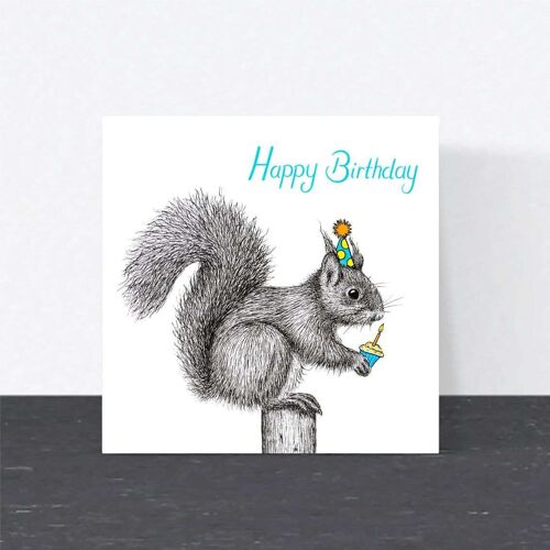 Animal Birthday Card - Red Squirrel // Eco-friendly Cards // Wildlife Art Cards