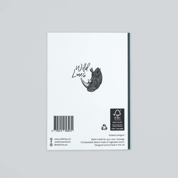 Carte d’anniversaire de luxe - Zèbre // Cartes d’animaux en feuille d’or //Cartes respectueuses de l’environnement // Cartes d’art de la faune 4