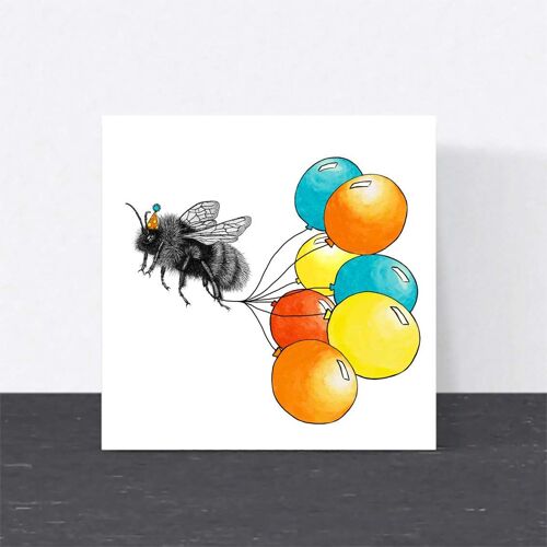 Animal Birthday Card - Bumblebee // Eco-friendly Cards // Wildlife Art Cards