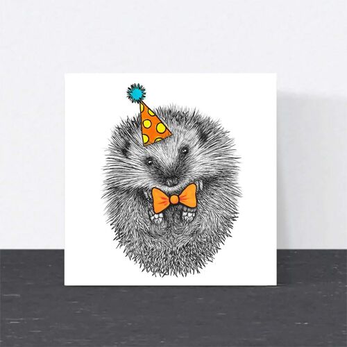 Animal Birthday Card - Hedgehog // Eco-friendly Cards // British Wildlife Art Cards
