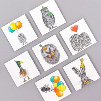 Animal Love Card - Love Owls // Cartes écologiques // Cartes d’art animalier 4