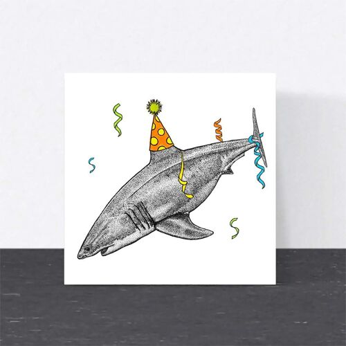 Animal Birthday Card - Shark // Eco-friendly Cards // Wildlife Art Cards