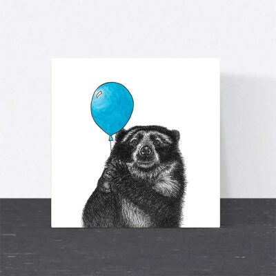 Animal Birthday Card - Andean Bear // Eco-friendly Cards // Wildlife Art Cards