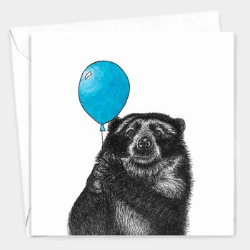 Carte d’anniversaire animale - Ours andin // Cartes écologiques // Cartes d’art de la faune 2