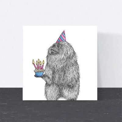 Tierische Geburtstagskarte – Goldener Löwe Tamarin Affe // Umweltfreundliche Karten // Wildlife Art Cards