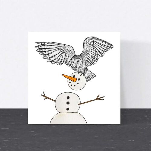 Animal Christmas Card - Barn Owl // Eco-friendly Christmas Cards // Wildlife Art Cards
