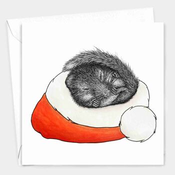 Carte de Noël animale - Hazel Dormouse // Cartes de Noël respectueuses de l’environnement // Cartes d’art de la faune 2