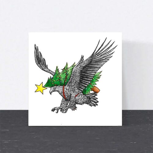 Animal Christmas Card - White-tailed Eagle // Eco-friendly Christmas Cards // Wildlife Art Cards